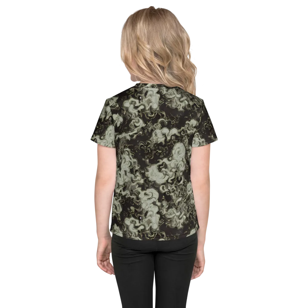 Eclipse Swirl on Kids Crew Neck T-Shirt — Back