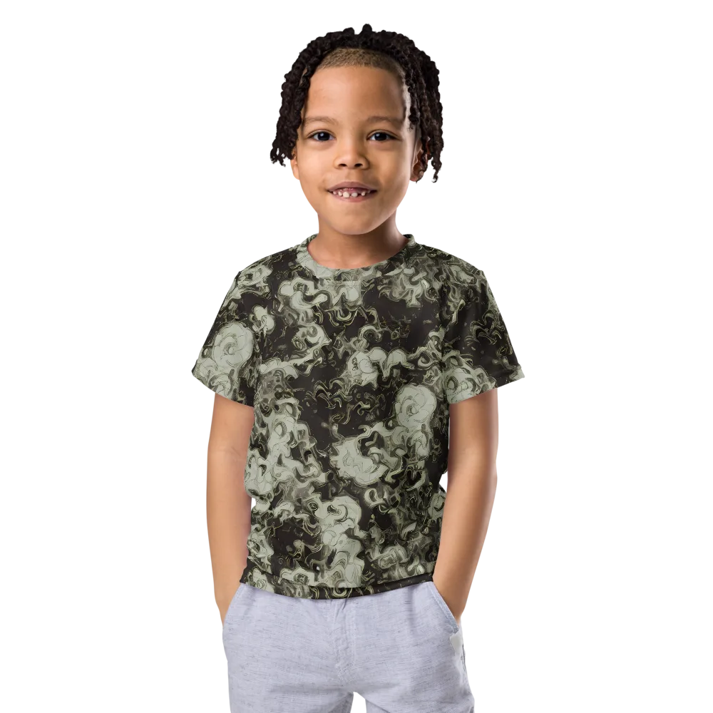 Eclipse Swirl on Kids Crew Neck T-Shirt — Front