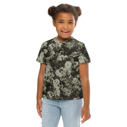 Eclipse Swirl on a Kids Crew Neck T-Shirt