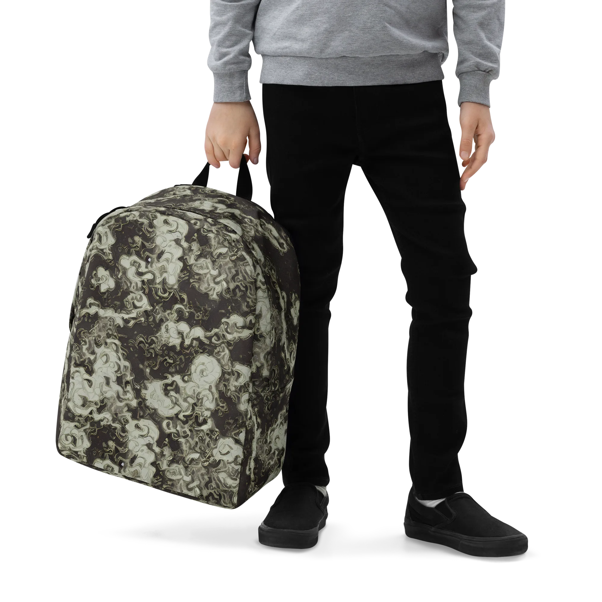 Eclipse Swirl on Minimalist Backpack — Zoomed-in