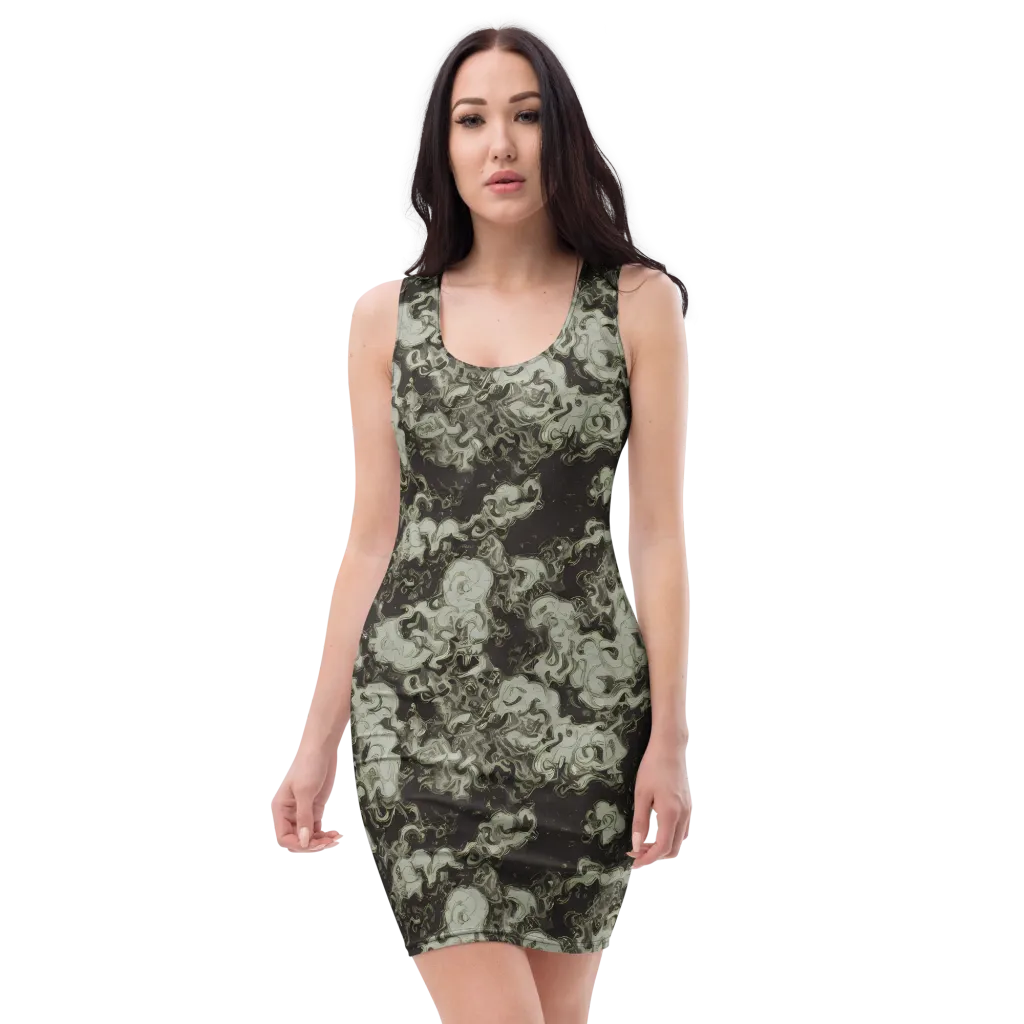 Eclipse Swirl on Bodycon Dress — Front