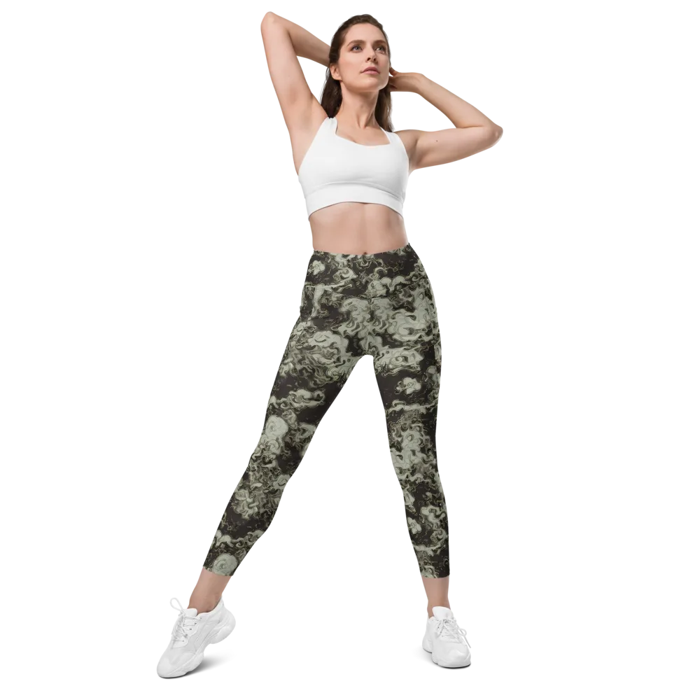 Eclipse Swirl on Leggings with Pockets — Front