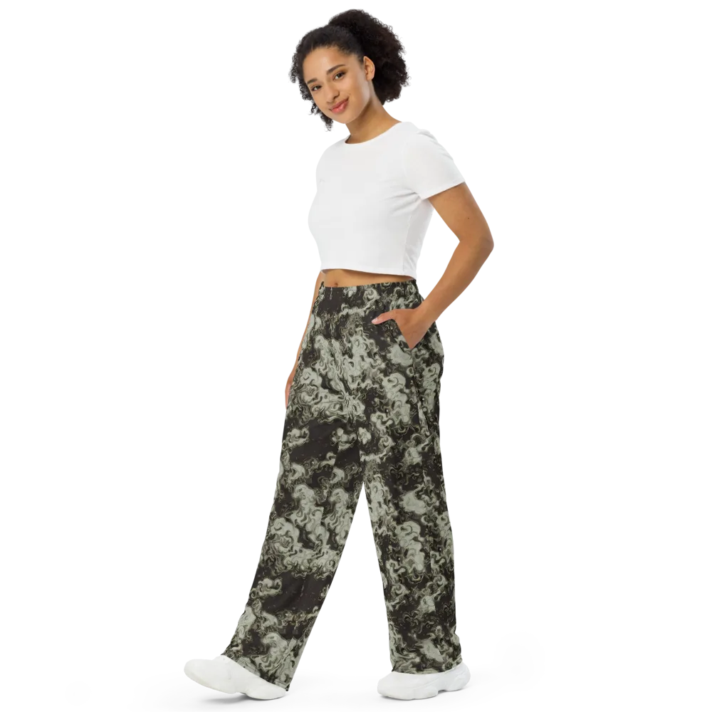 Eclipse Swirl on Wide-Leg Pants — Left Front