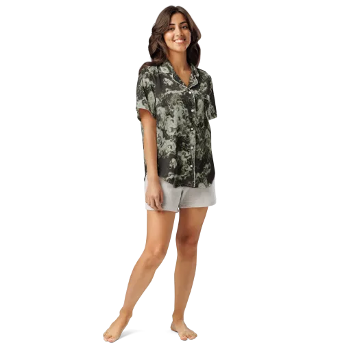 Eclipse Swirl on a Women's Short Sleeve Pajama Top