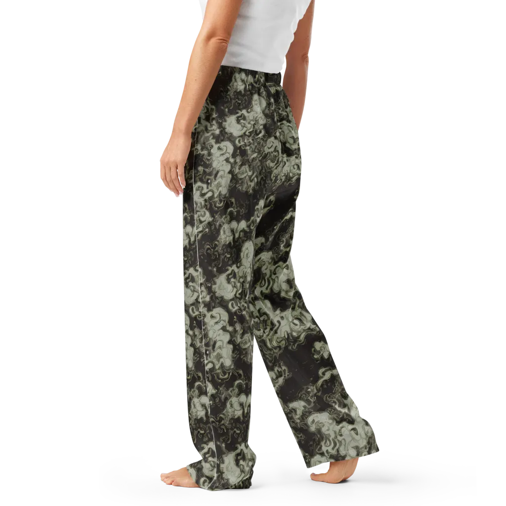 Eclipse Swirl on Women's Pajama Pants — Left