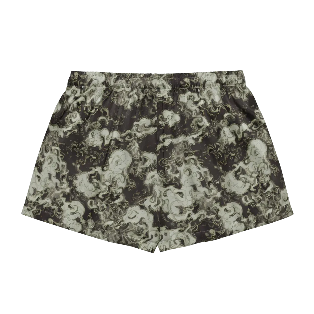 Eclipse Swirl on Women's Pajama Shorts — Back
