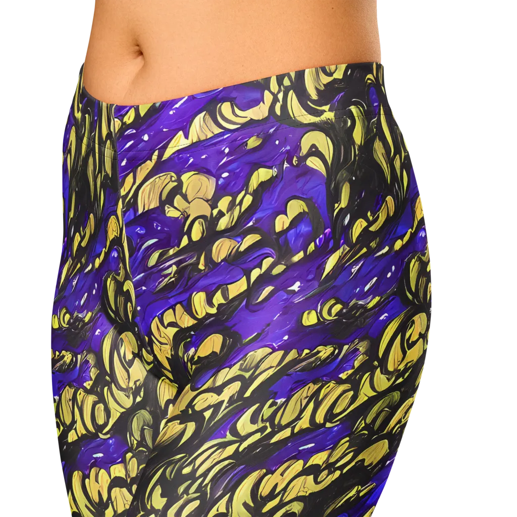 Violet Alchemy on Capri Leggings — Zoomed-in