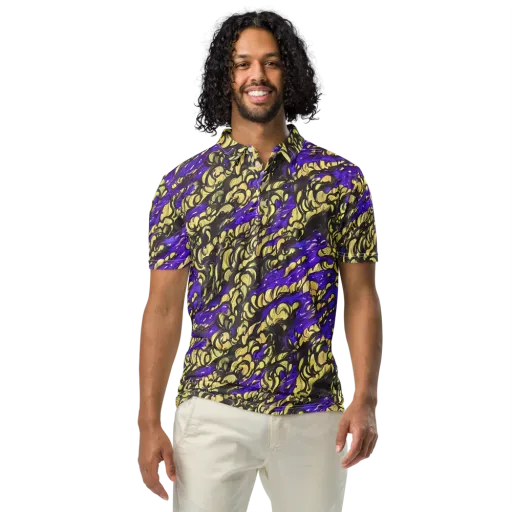Violet Alchemy on a Men's Slim Fit Polo Shirt