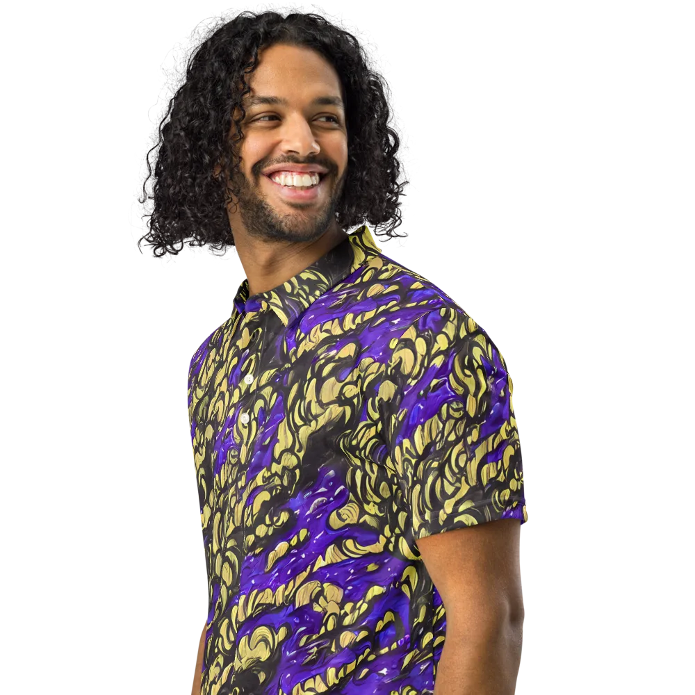 Violet Alchemy on Men's Slim Fit Polo Shirt — Left Front