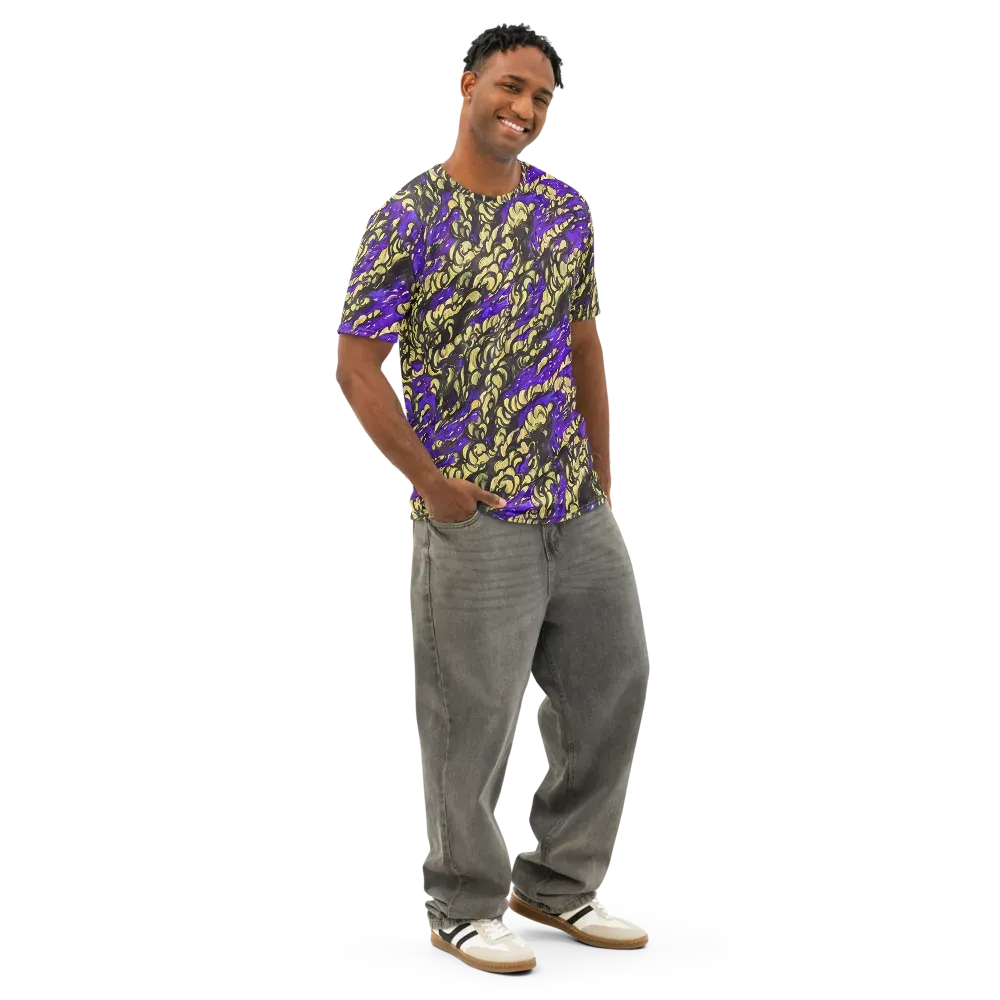 Violet Alchemy on Men's Cotton Crew Neck T-Shirt — Right Front