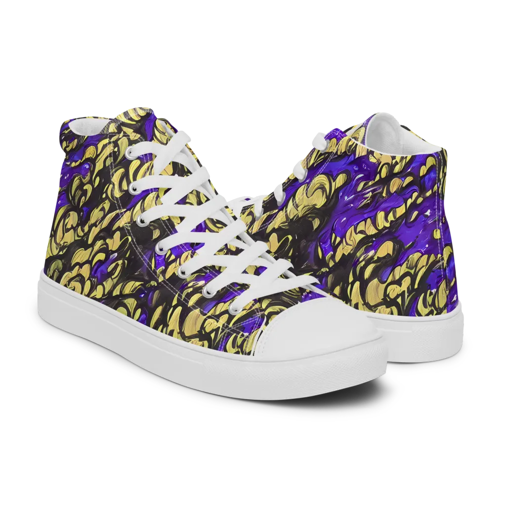 Violet Alchemy on Men's High Top Canvas Shoes — Right