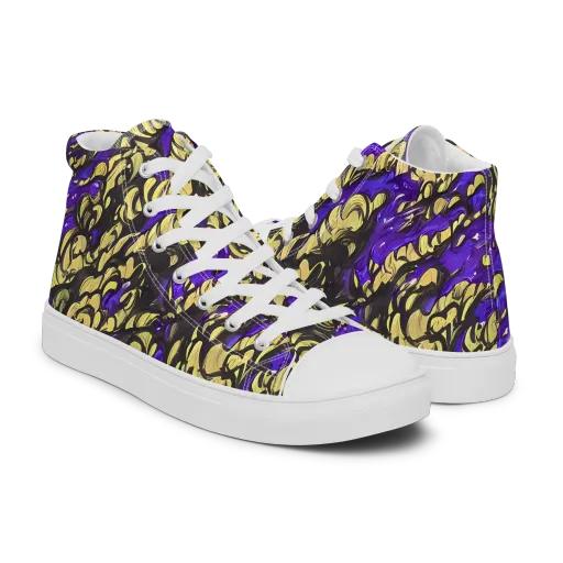 Violet Alchemy on a Men's High Top Canvas Shoes