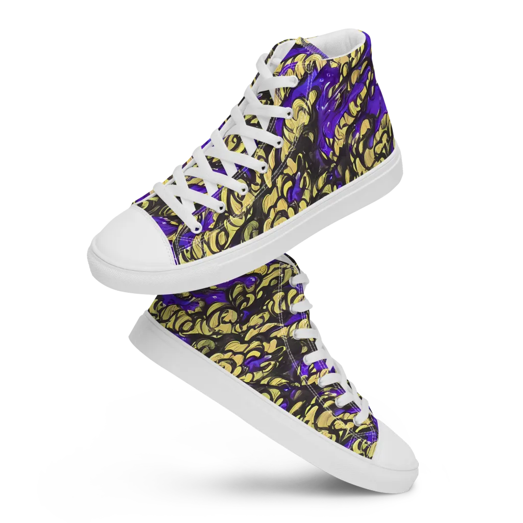 Violet Alchemy on Men's High Top Canvas Shoes — Front