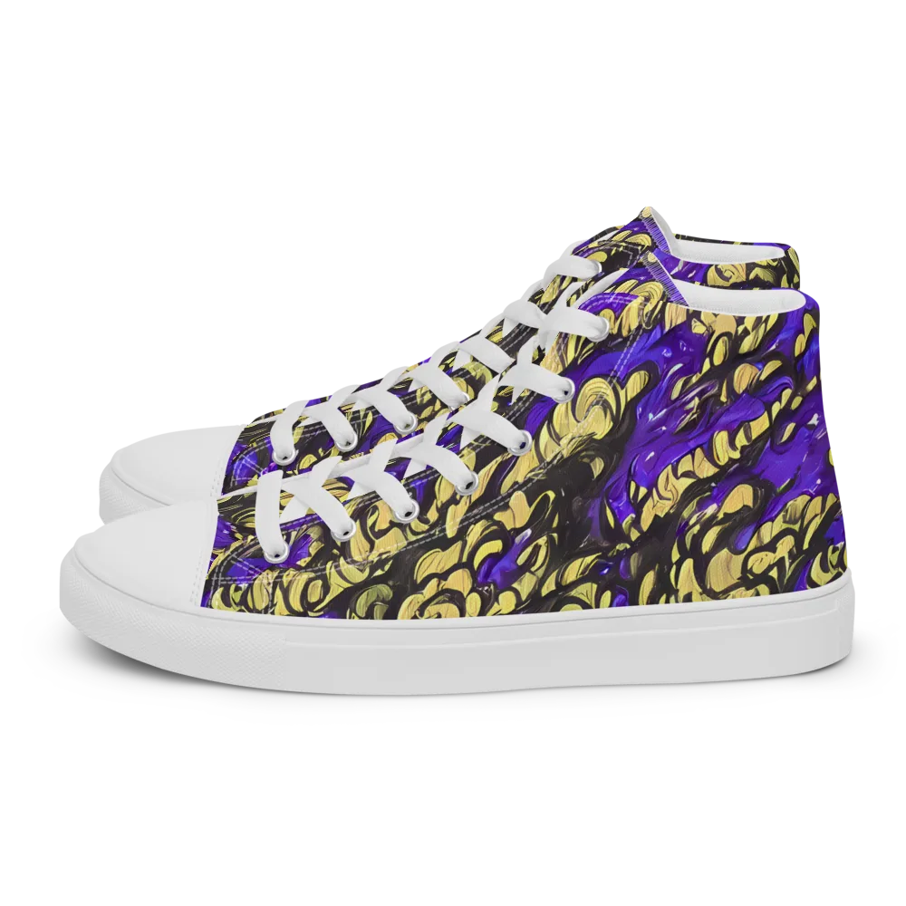 Violet Alchemy on Women's High Top Canvas Shoes — Left