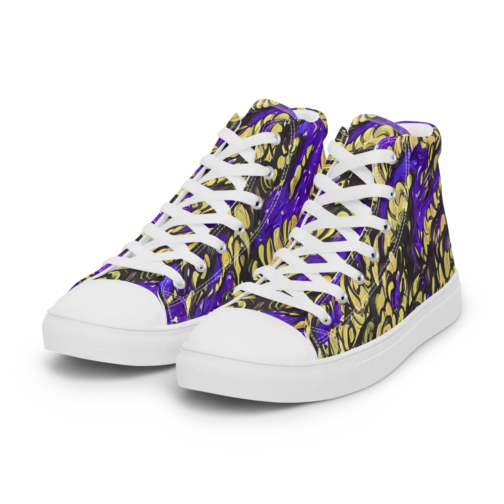 Violet Alchemy on Women's High Top Canvas Shoes — Left Front