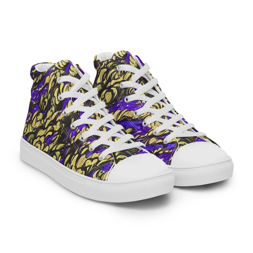 Violet Alchemy on Women's High Top Canvas Shoes — Right Front