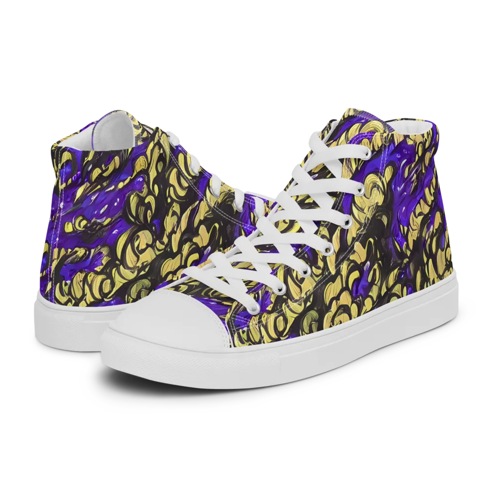 Violet Alchemy on Women's High Top Canvas Shoes — Left