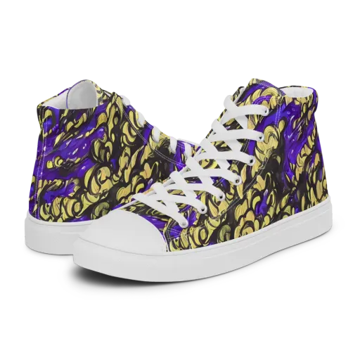 Violet Alchemy on a Women's High Top Canvas Shoes