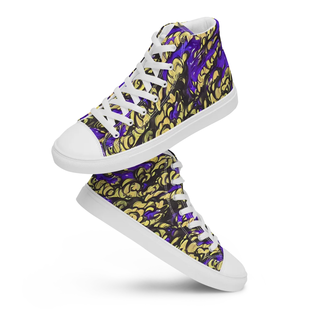 Violet Alchemy on Women's High Top Canvas Shoes — Front