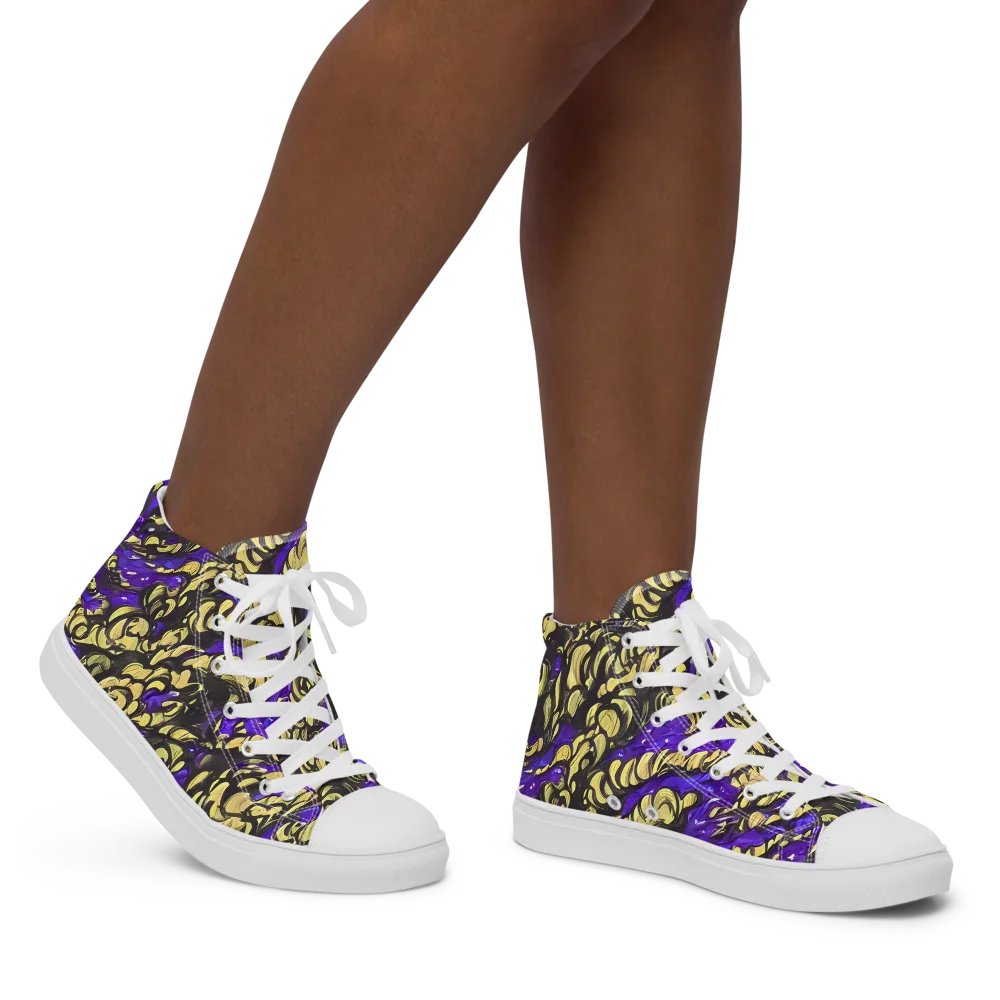 Violet Alchemy on Women's High Top Canvas Shoes — Right