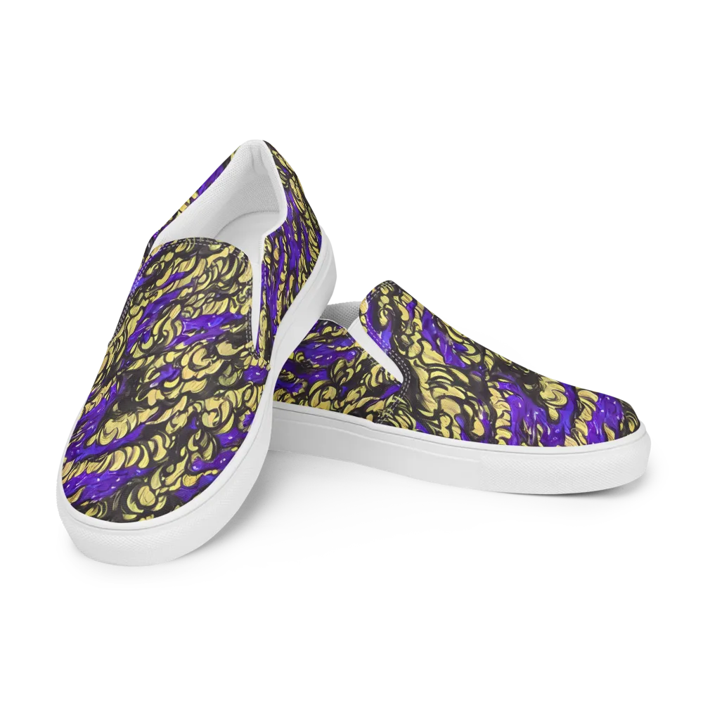 Violet Alchemy on Men's Slip-On Canvas Shoes — Left Front