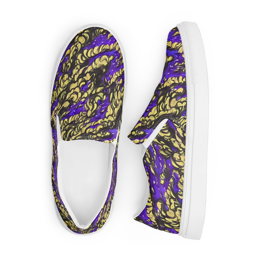 Violet Alchemy on Men's Slip-On Canvas Shoes — Front