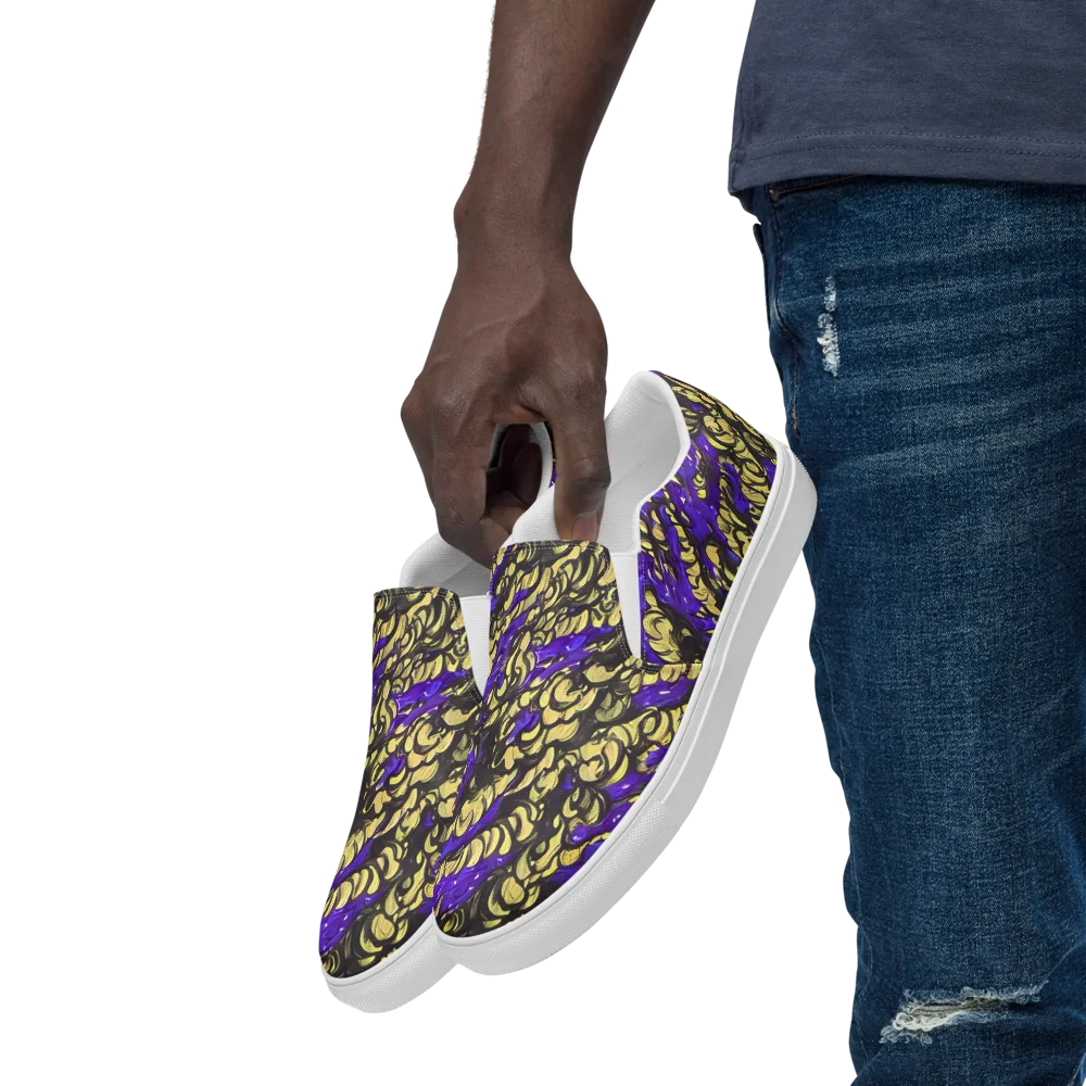 Violet Alchemy on Men's Slip-On Canvas Shoes — Left Front