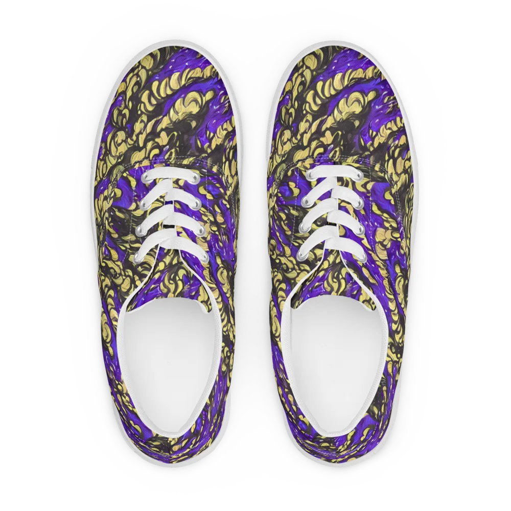 Violet Alchemy on Men's Lace-Up Canvas Shoes — Front