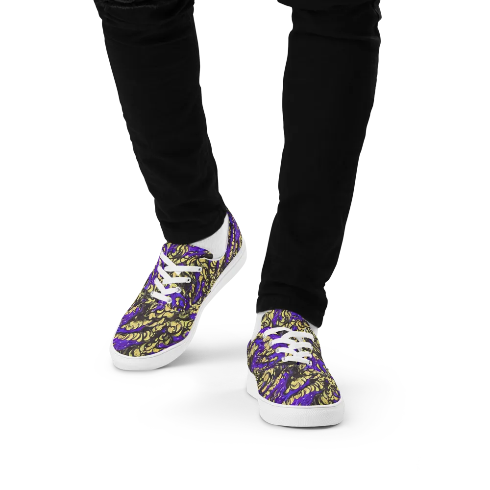 Violet Alchemy on Men's Lace-Up Canvas Shoes — Front