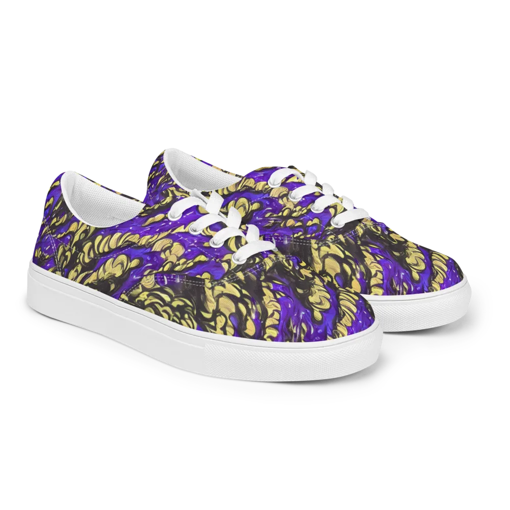 Violet Alchemy on Men's Lace-Up Canvas Shoes — Right Front