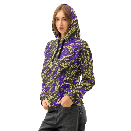 Violet Alchemy on a Cotton Hoodie