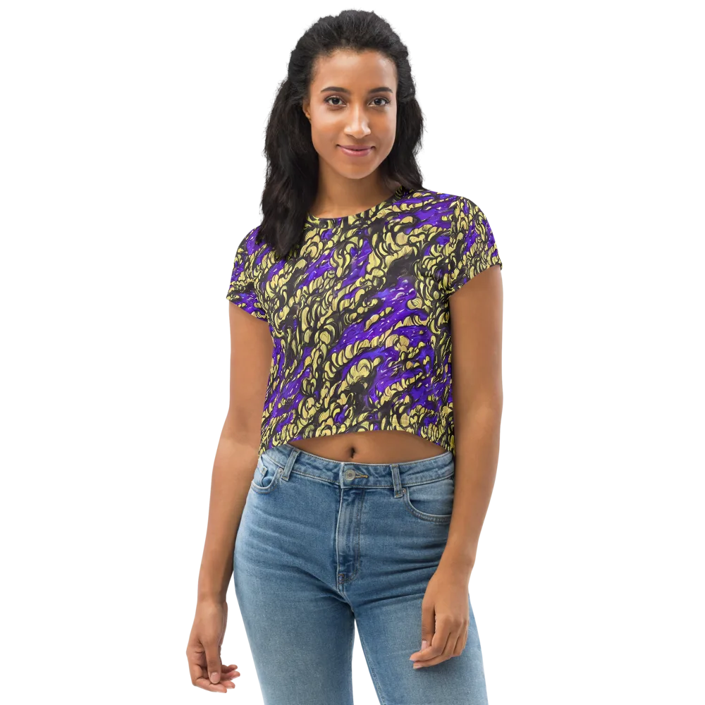 Violet Alchemy on Crop Tee — Front