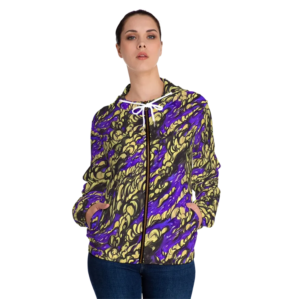 Violet Alchemy on Women's Full-Zip Hoodie — Front On Person
