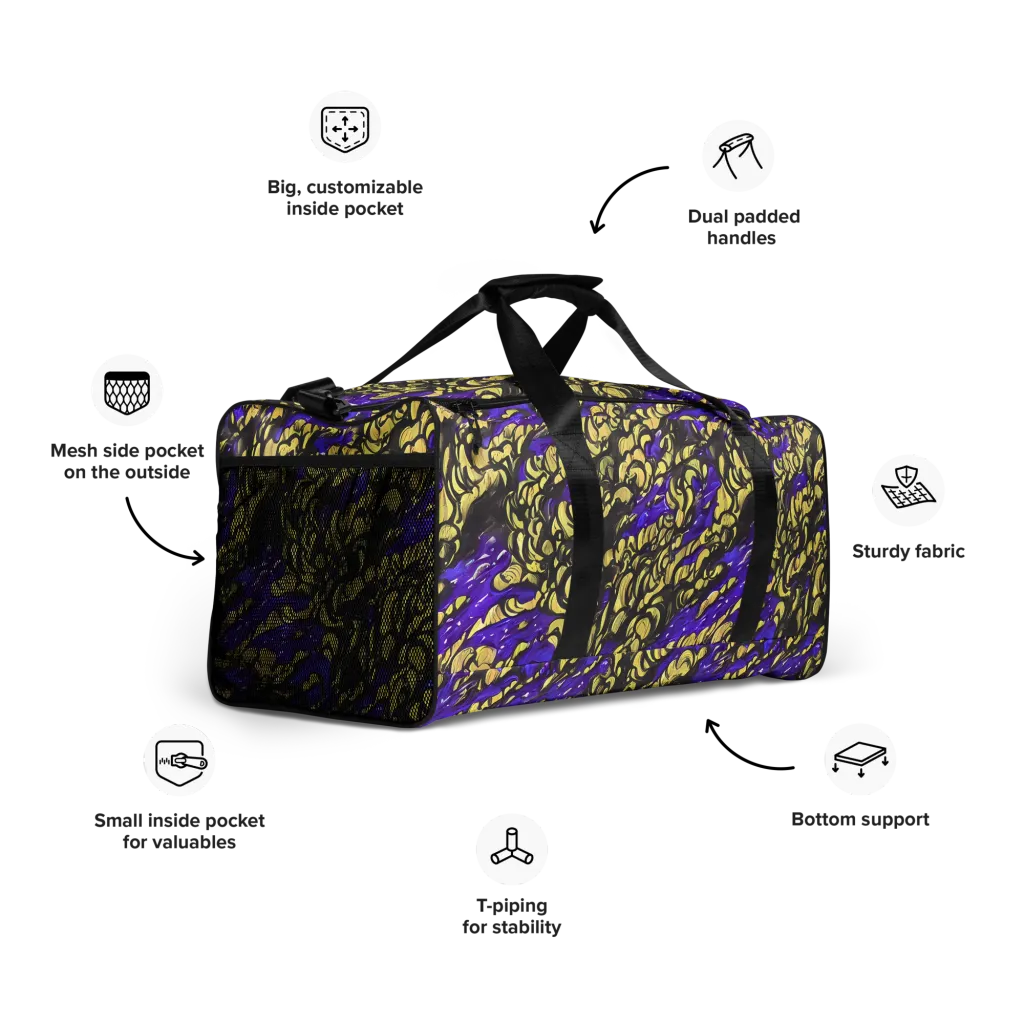 Violet Alchemy on Duffle Bag — Right Front