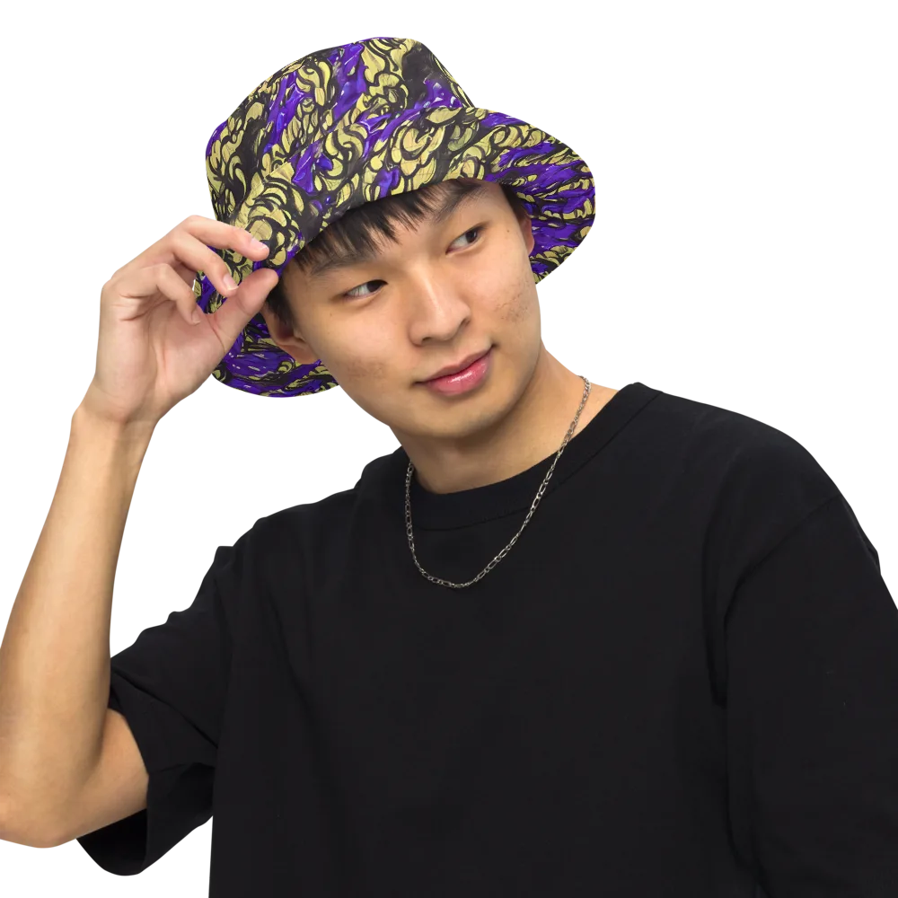Violet Alchemy on Reversible Bucket Hat — Front Inside