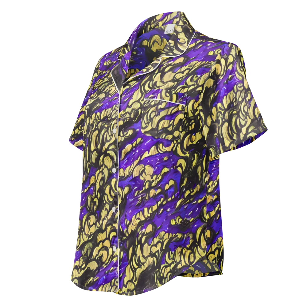 Violet Alchemy on Women's Short Sleeve Pajama Top — Left Front
