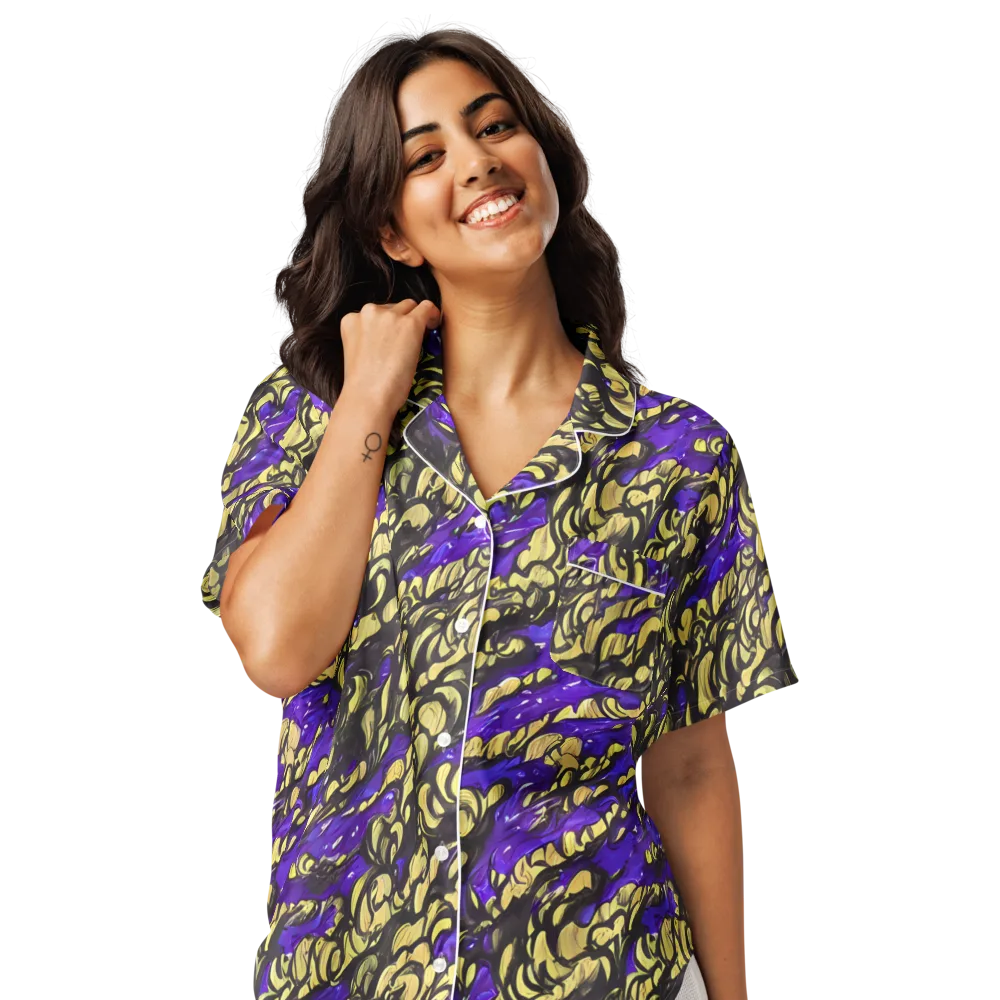 Violet Alchemy on Women's Short Sleeve Pajama Top — Front