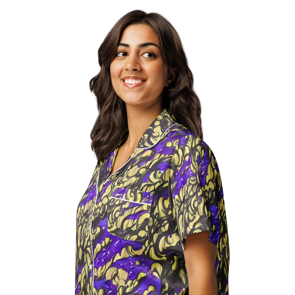 Violet Alchemy on Women's Short Sleeve Pajama Top — Left Front
