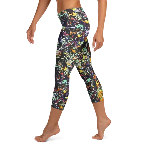 Dark Matter Bloom on a Capri Leggings