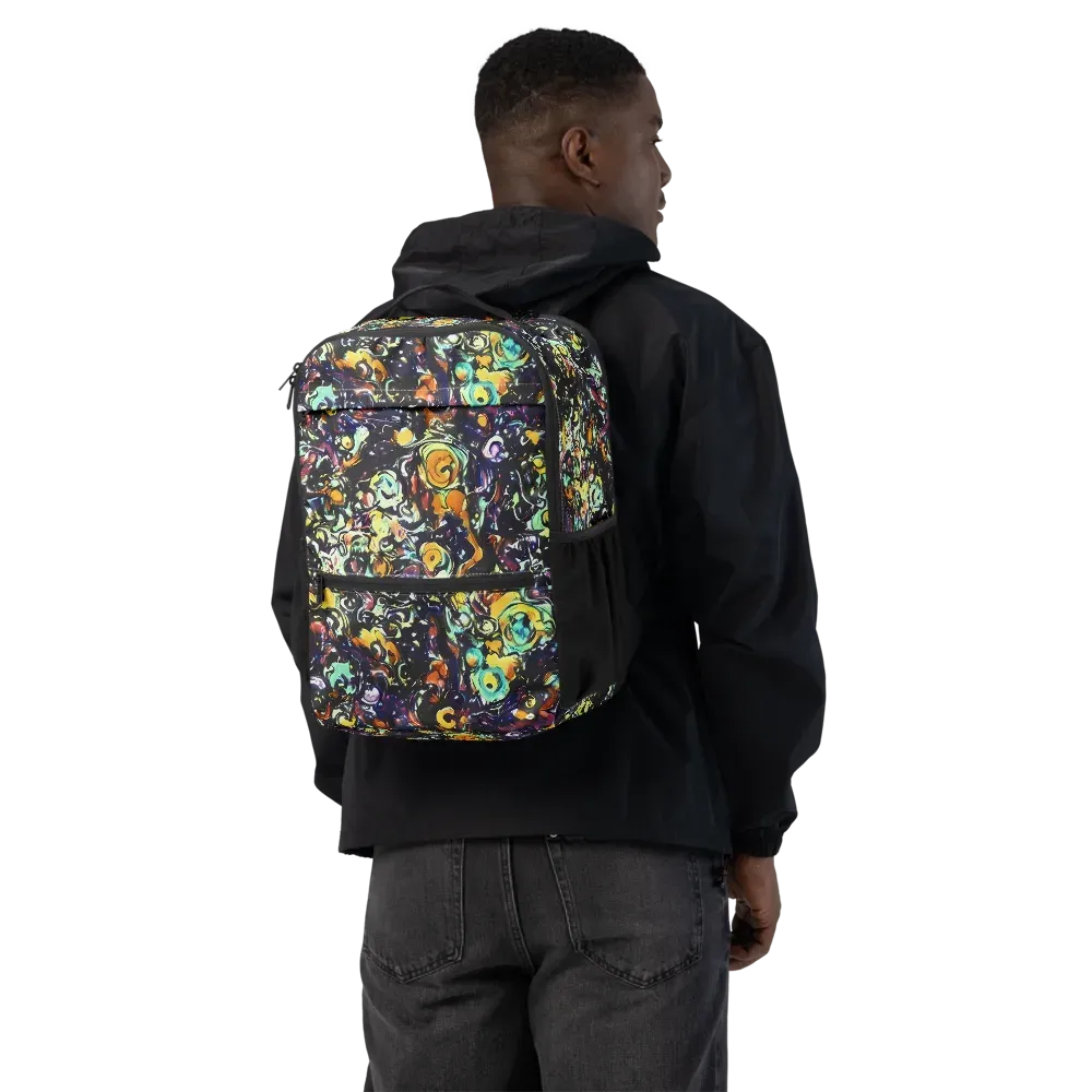 Dark Matter Bloom on Utility Backpack — Back