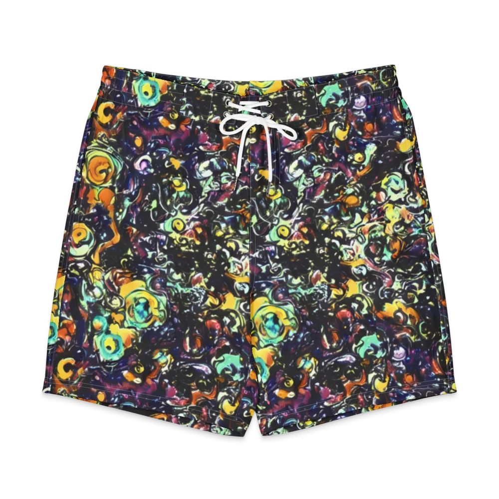 Dark Matter Bloom on Men's Board Shorts — Front