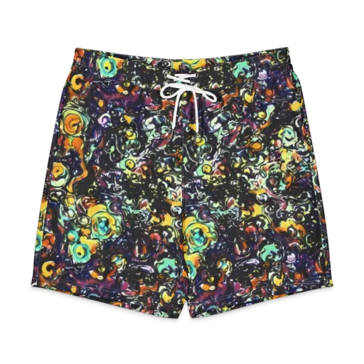 Dark Matter Bloom on a Men's Board Shorts
