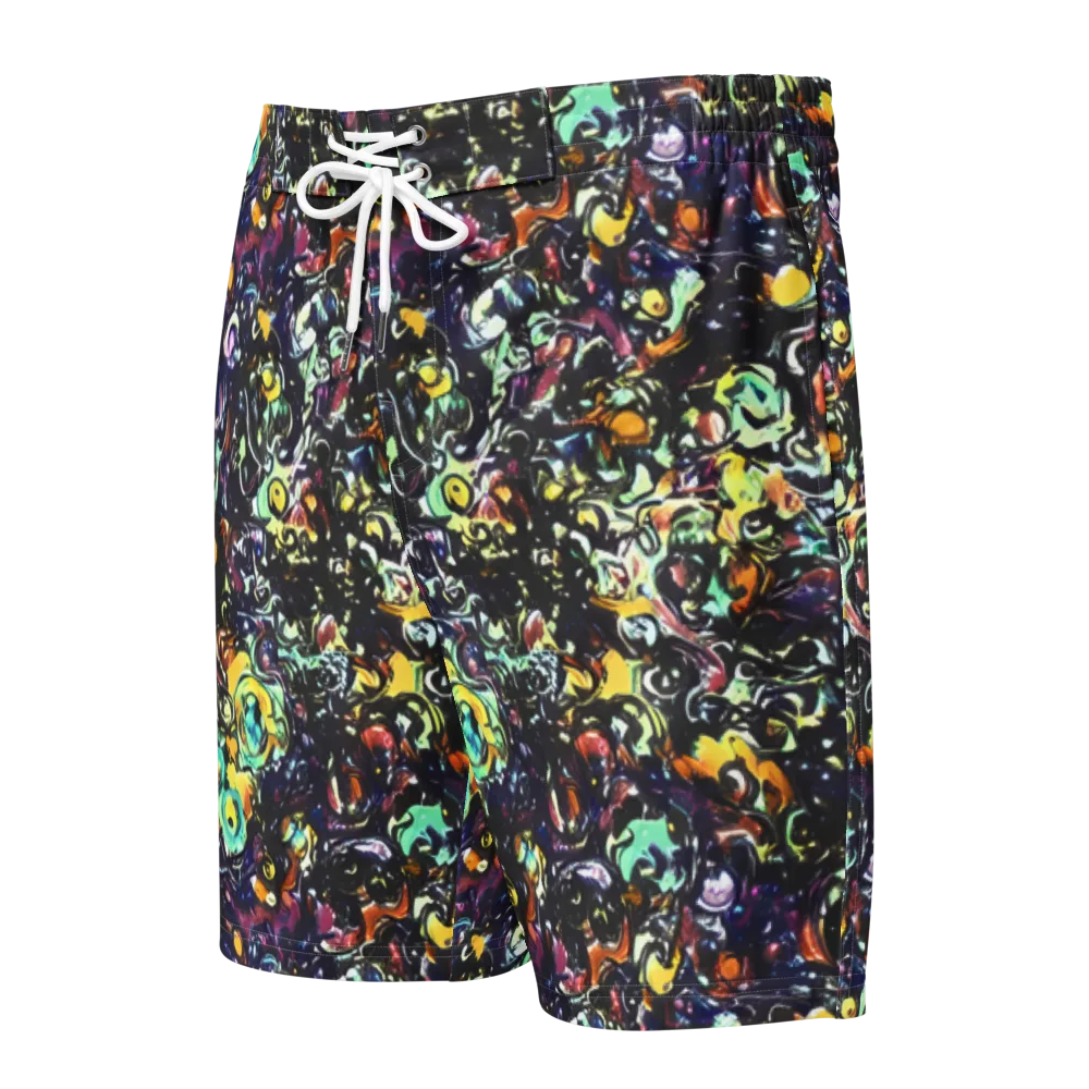 Dark Matter Bloom on Men's Board Shorts — Front