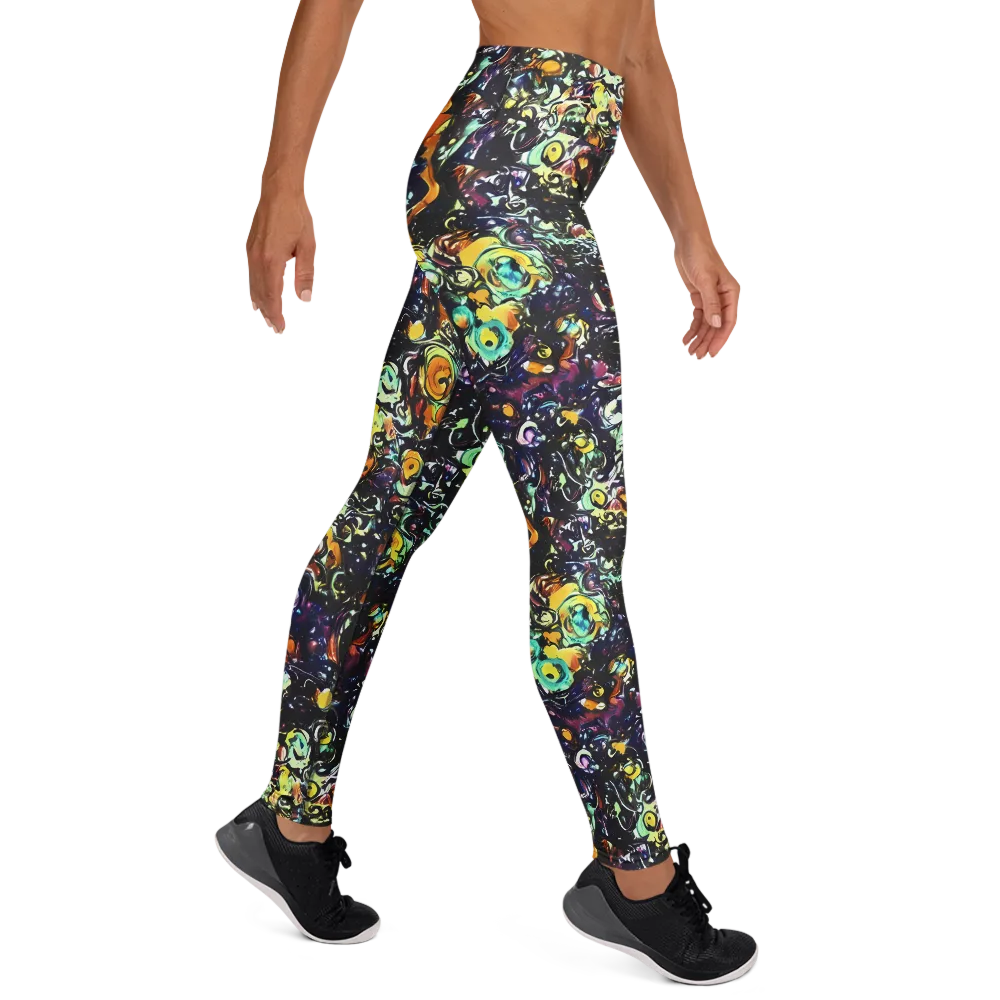 Dark Matter Bloom on Yoga Leggings — Right