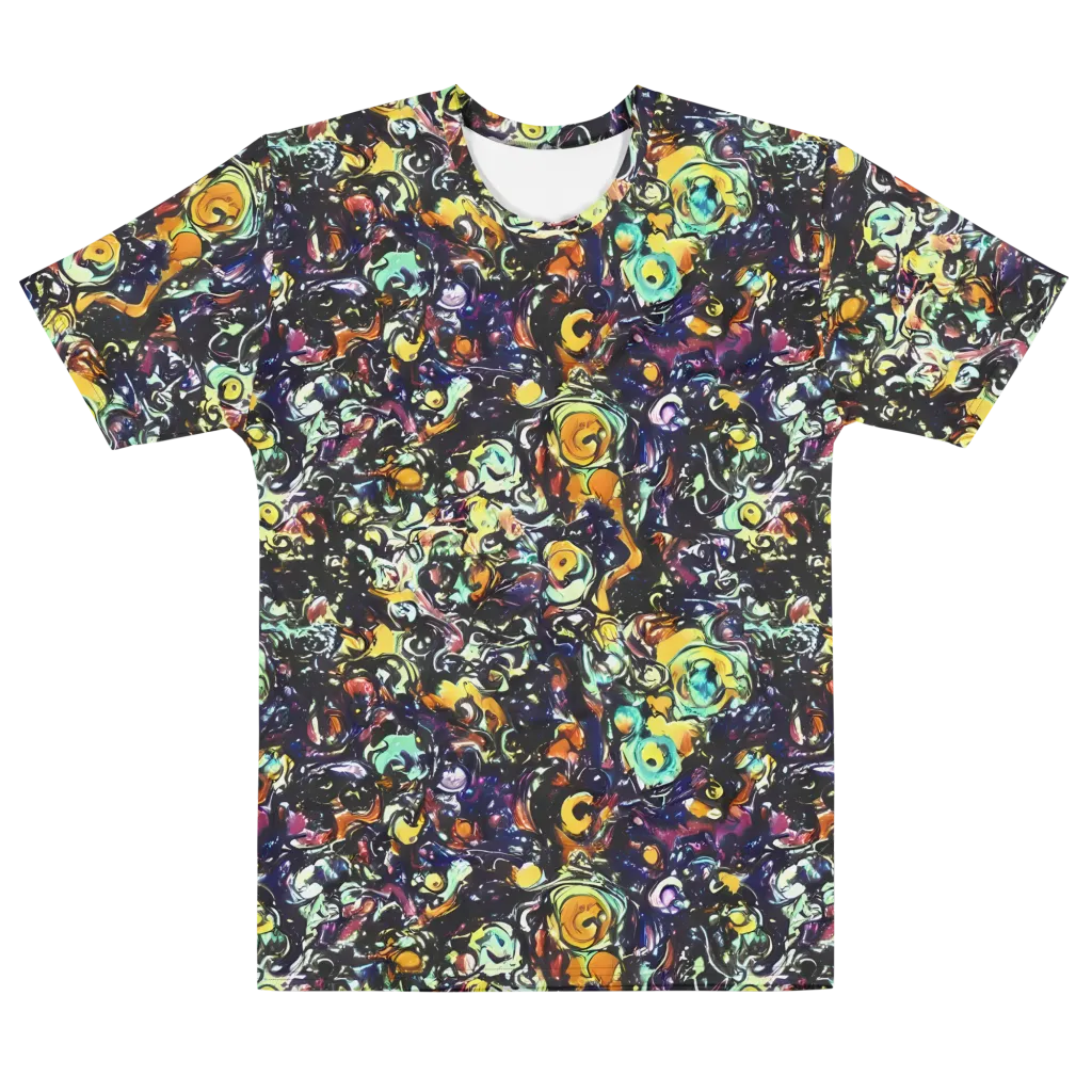 Dark Matter Bloom on Men's Cotton Crew Neck T-Shirt — Front