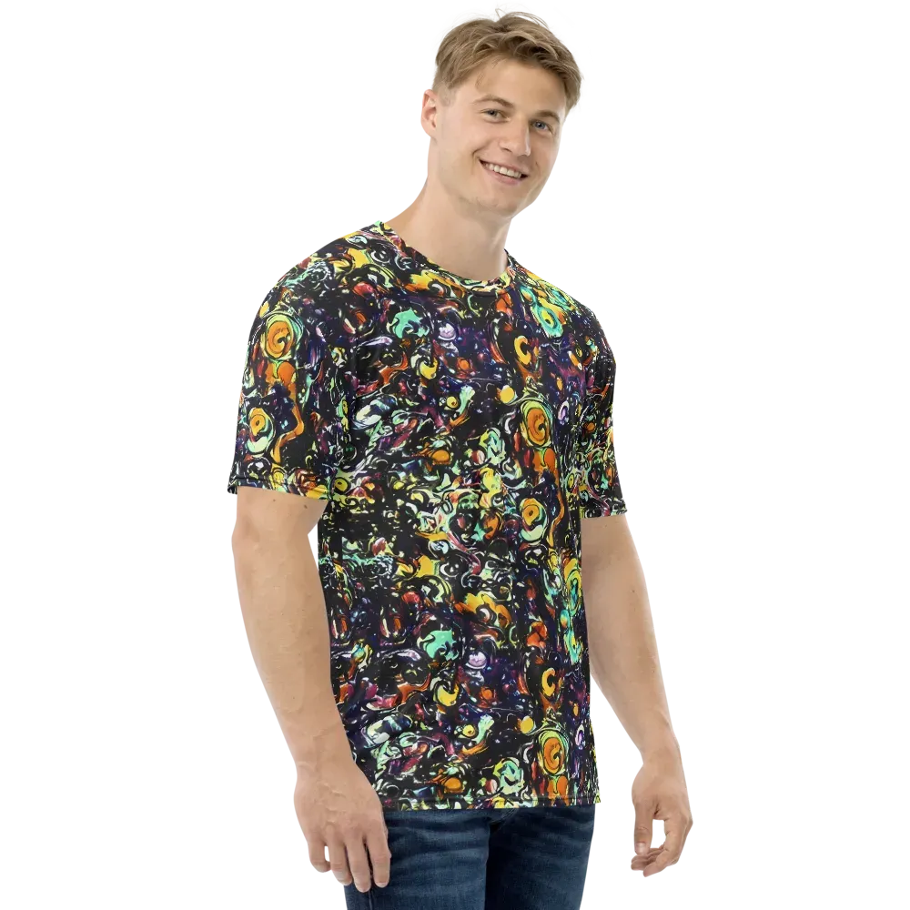 Dark Matter Bloom on Men's Crew Neck T-Shirt — Right