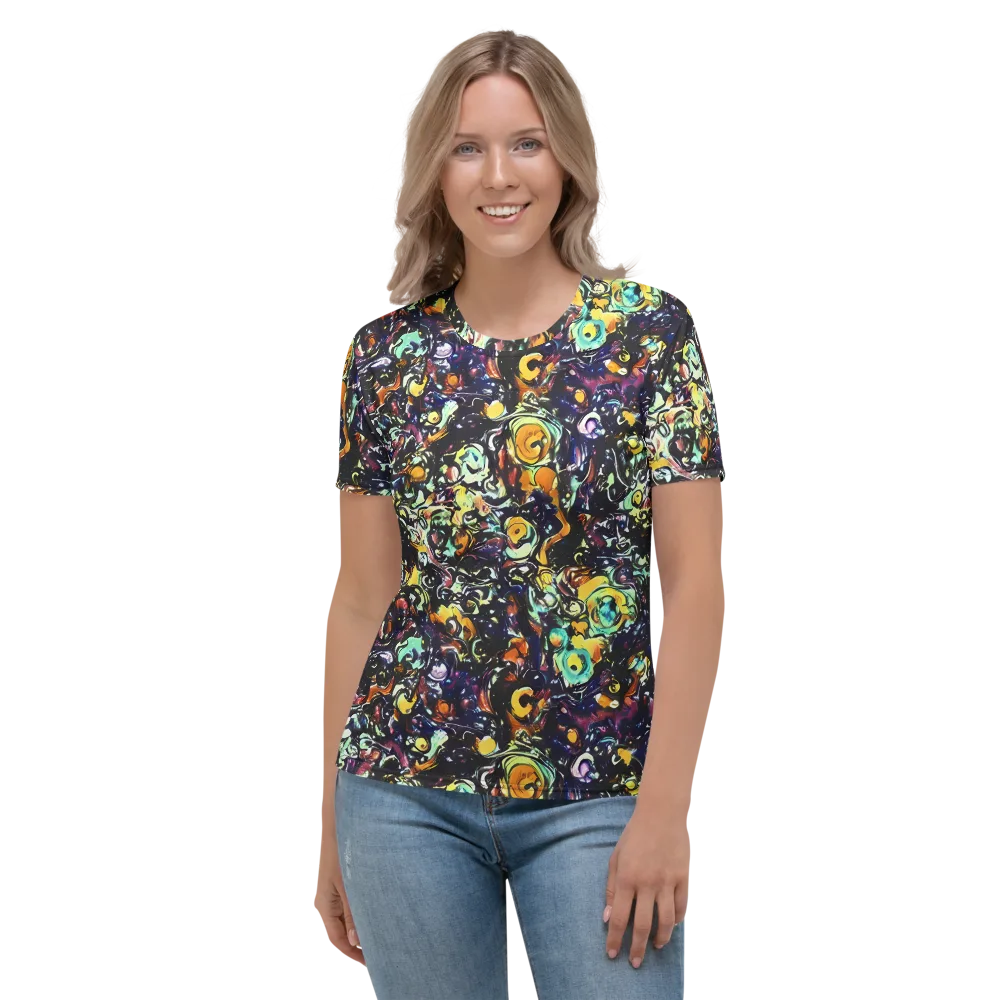 Dark Matter Bloom on Women's Crew Neck T-Shirt — Front