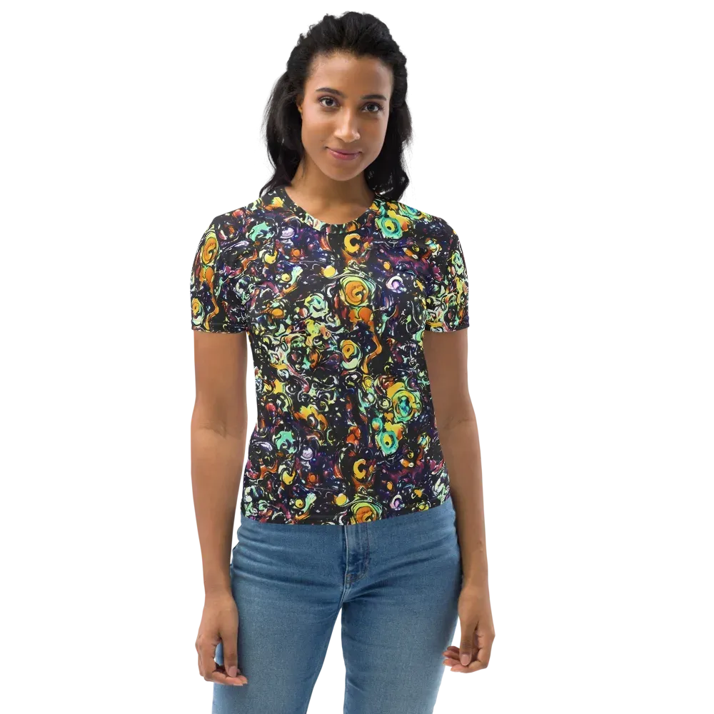 Dark Matter Bloom on Women's Crew Neck T-Shirt — Front
