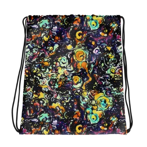 Dark Matter Bloom on a Drawstring Bag