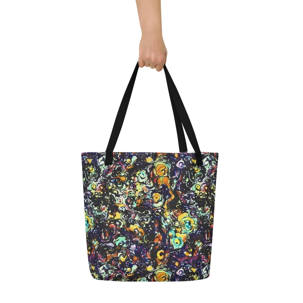 Dark Matter Bloom on Large Tote Bag W/ Pocket — Front